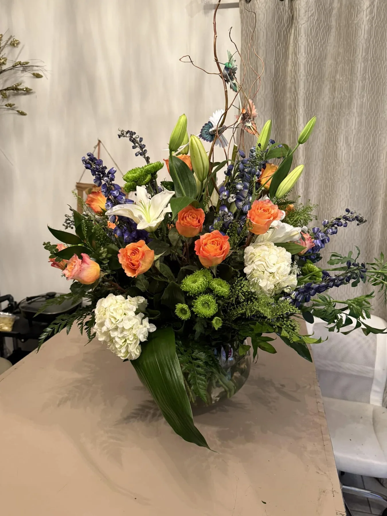 Birthday arrangement by Fleur-de-Farber Florist